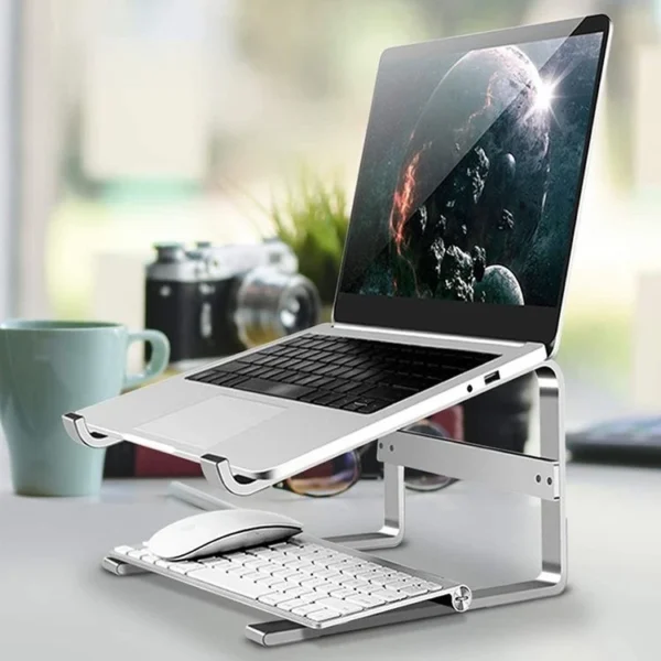 Aluminium Laptop Riser Stand with Keyboard Space