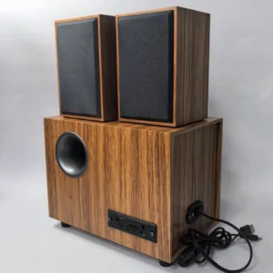 Wooden 2.1 Computer Speaker System with Bluetooth