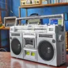 S250593161fcc43a7a8d0059308155316X.webp Retro Boombox with Cassette, FM Radio & Bluetooth