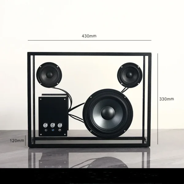 Transparent Frame Bluetooth Bookshelf Speaker