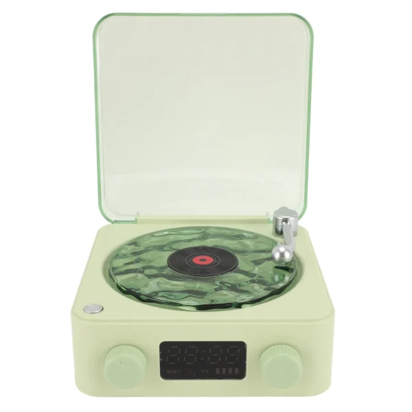 Retro Record Player Bluetooth Speaker with Night Light