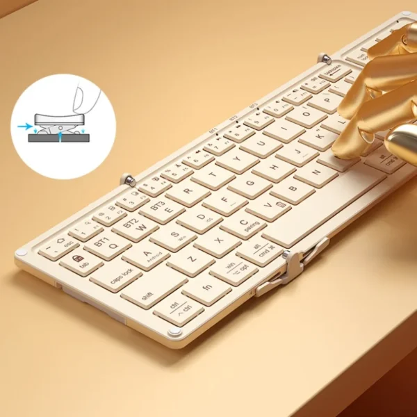 Folding Bluetooth Keyboard with Number Keys