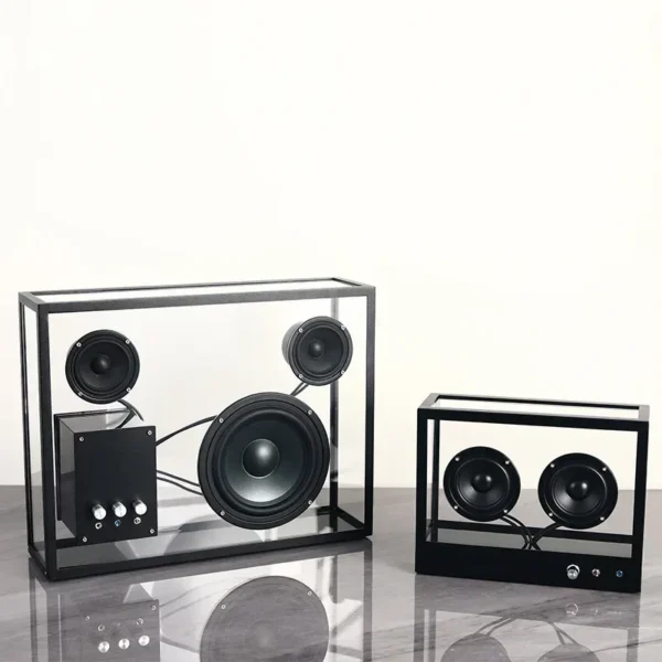 Transparent Frame Bluetooth Bookshelf Speaker