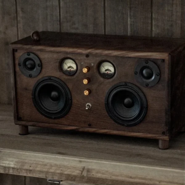 Handmade Solid Walnut Bluetooth Speaker, 4" Bass