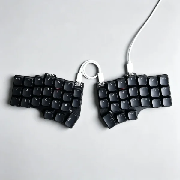 Wired Low-Profile Split Mechanical Keyboard, Aluminium Base