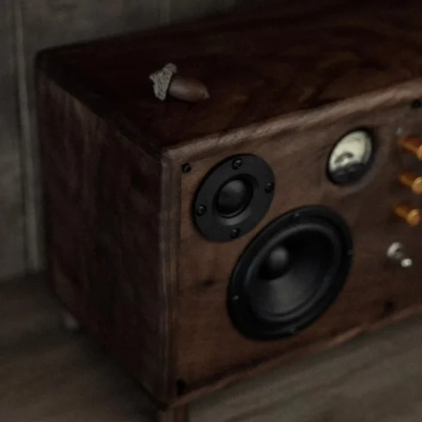 Handmade Solid Walnut Bluetooth Speaker, 4" Bass
