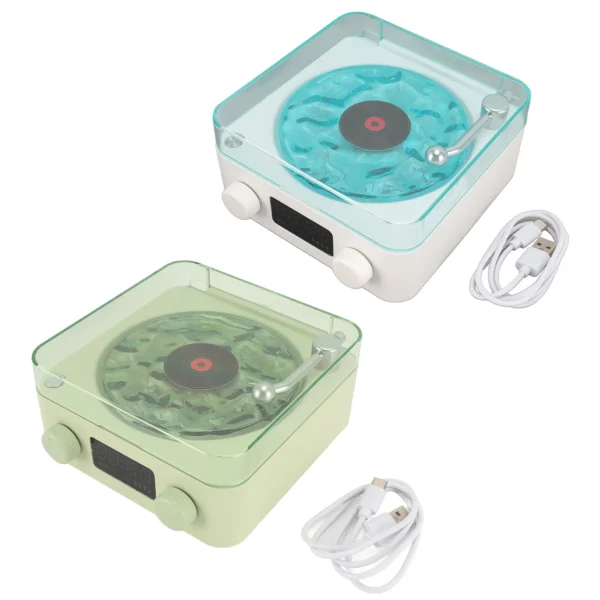 Retro Record Player Bluetooth Speaker with Night Light