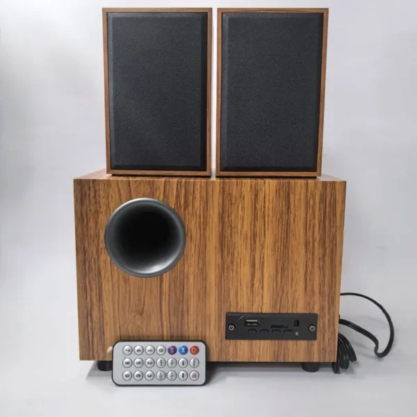 Wooden 2.1 Computer Speaker System with Bluetooth