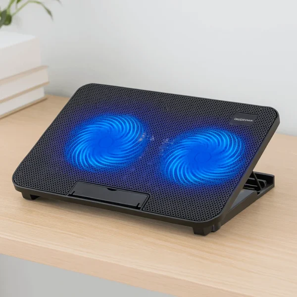 Adjustable Laptop Cooling Pad with LED Fans